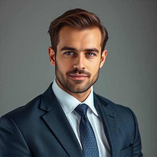 A client looking confident and sharp in a perfectly fitted bespoke business suit.