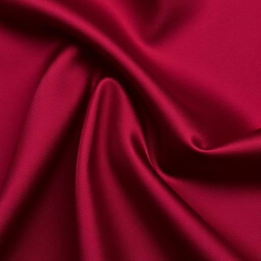 A close-up of a luxurious Italian silk blend fabric in a deep burgundy, showcasing its rich texture and subtle sheen.